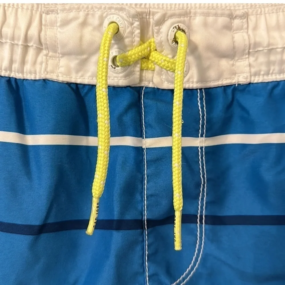 Gap Kids Blue Multicolor Stripe Boys Swim Trunks Size‎ M